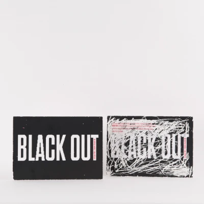 Black out | jeu de 7 cartes postales