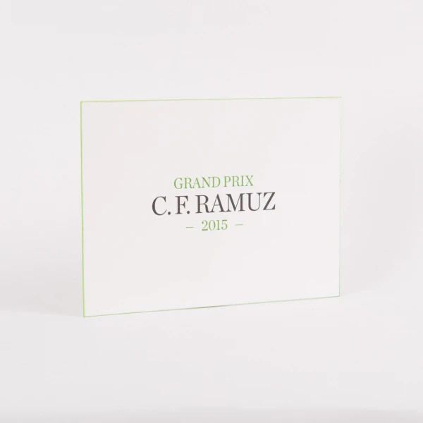 Fondation C. F. Ramuz | Bulletin 2014 - invitation, recto