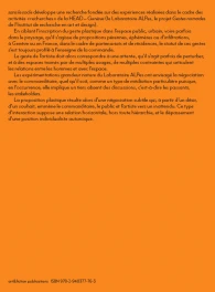 art&fiction, sans le socle | publication, pp. 4e de couverture